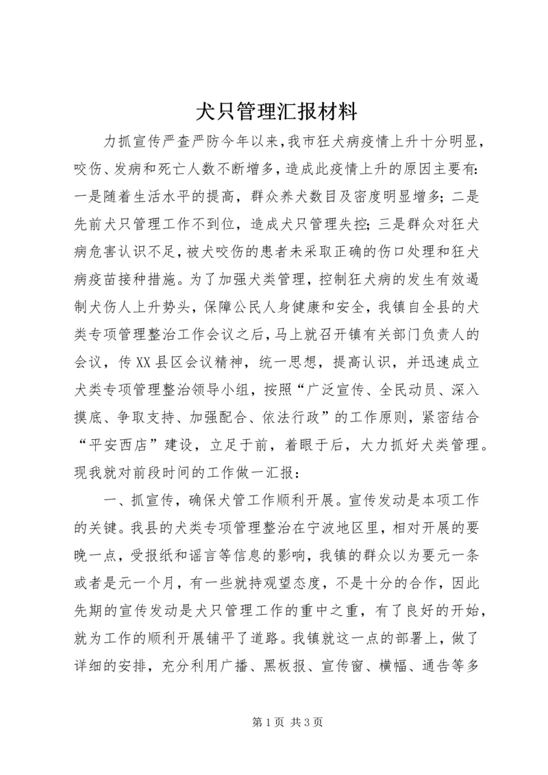 犬只管理汇报材料 (2).docx