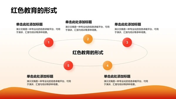 红色党政风红色精神传承教育PPT模板