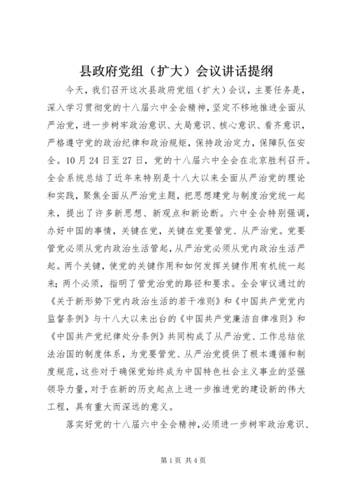 县政府党组（扩大）会议讲话提纲.docx