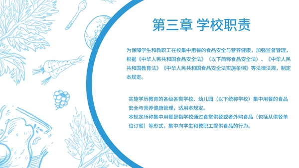 蓝色简约风食品安全管理PPT模板