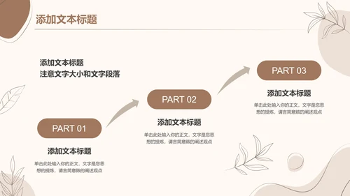 褐色小清新风心灵疗愈主题演示模板
