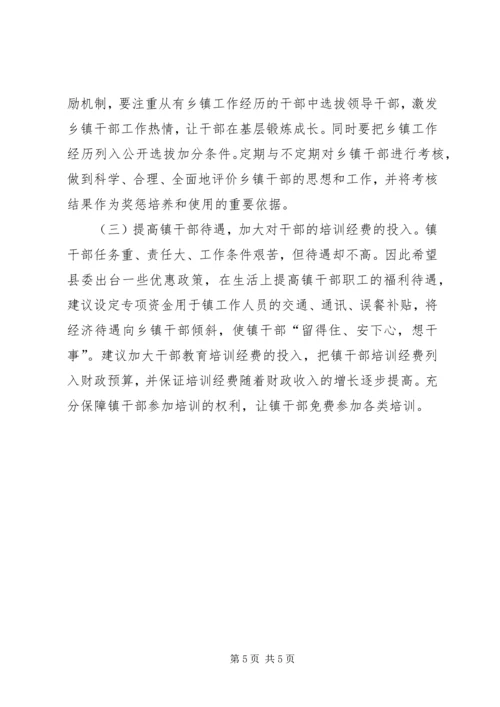 乡镇干部队伍建设工作汇报.docx