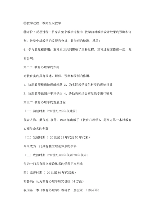 2023年教师招考教育心理学知识点总结.docx