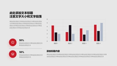 图表页-红色商务风1项簇状柱形图数据呈现图示