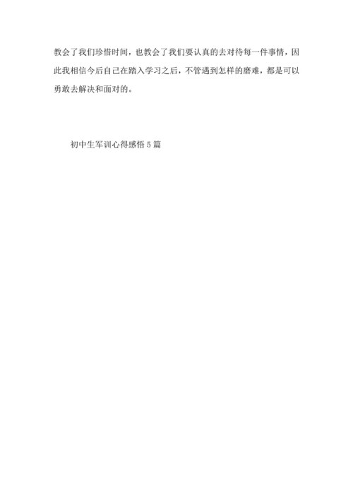 初中生军训心得感悟5篇.docx