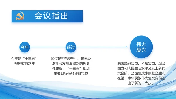 蓝色党建党支部年终工作总结PPT党课