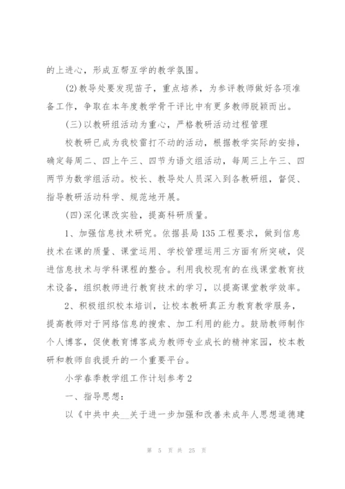 小学春季教学组工作计划安排.docx