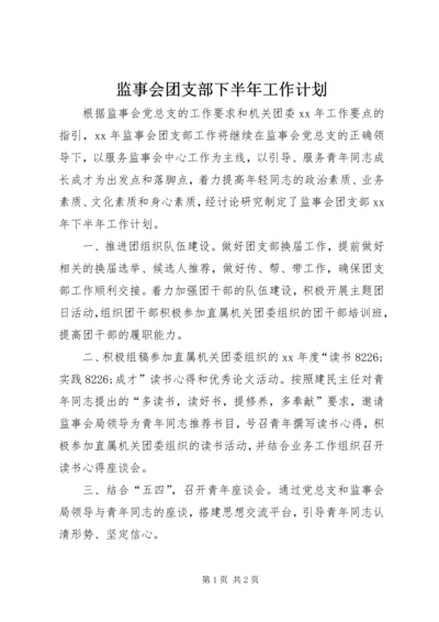 监事会团支部下半年工作计划_1.docx