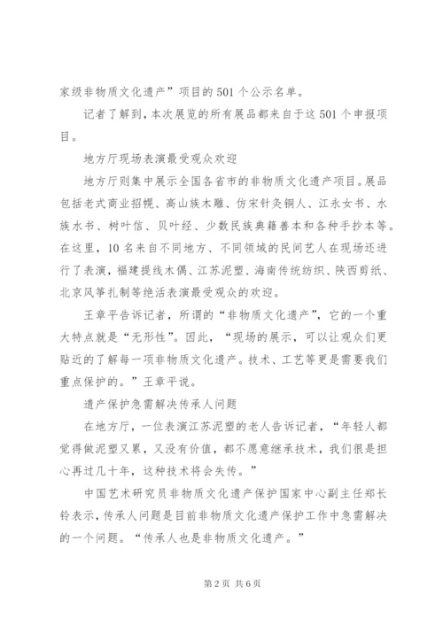 国博“庙会”展非物质文化遗产.docx