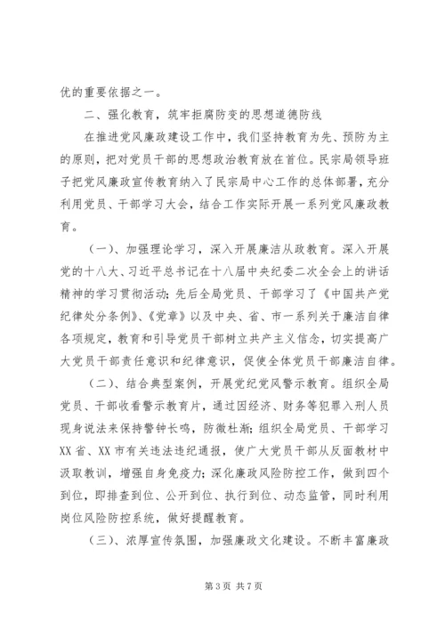 市民族宗教事务局XX年度党风廉政建设主体责任情况报告.docx