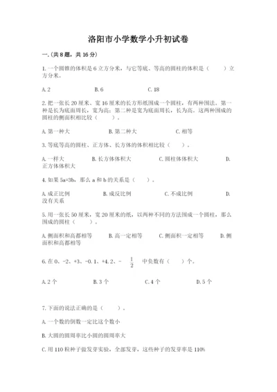 洛阳市小学数学小升初试卷带答案（满分必刷）.docx