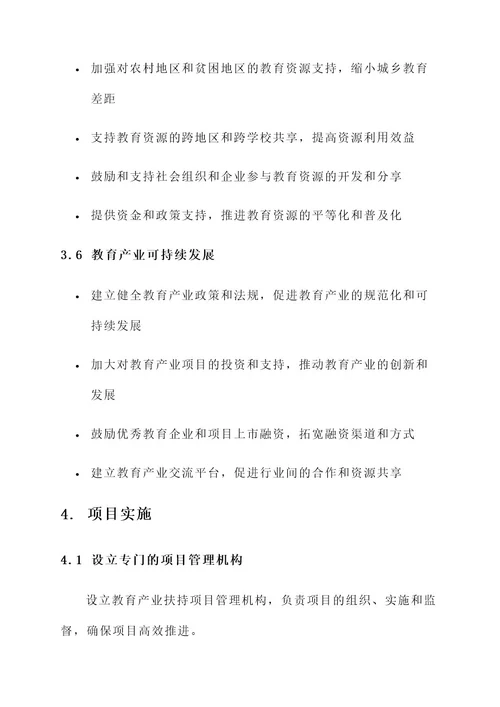 扶持项目工作方案