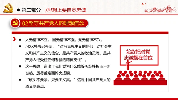 坚定理想信念忠诚履行职责党政党建支部团委学习忠诚党课