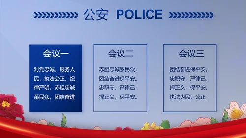公安民警风采展示年终工作总结PPT