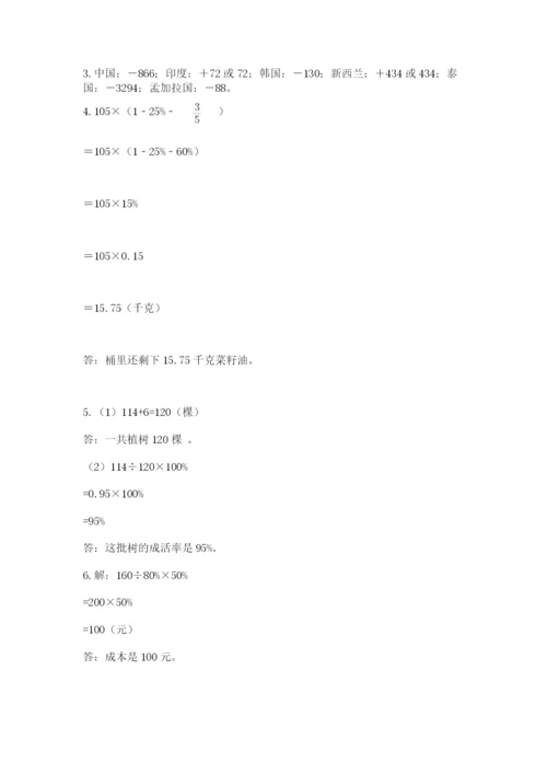 人教版六年级下册数学期末测试卷含完整答案【有一套】.docx