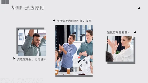 灰色商务形状风如何打造内训师团队