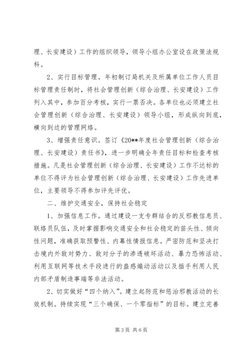 交通局创文明单位年度工作计划与交通局十项重点工作计划.docx