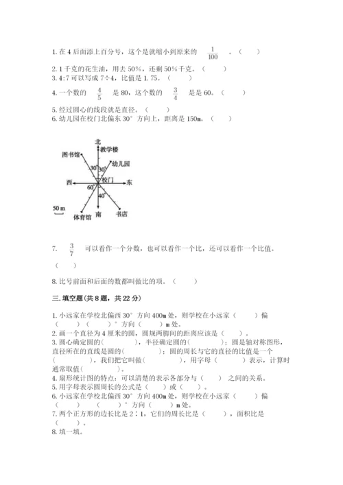 人教版六年级上册数学期末测试卷带答案（典型题）.docx