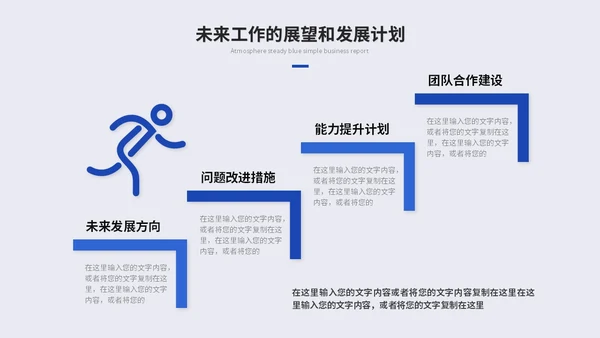 蓝色是简约商务述职报告工作汇报自我介绍工作总结ppt模板