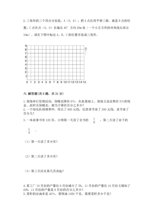 人教版六年级上册数学期末测试卷及答案（基础+提升）.docx