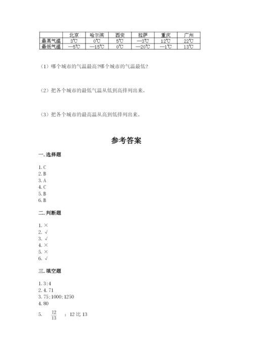 小学六年级下册数学期末测试卷含答案【培优】.docx