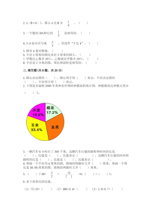 人教版六年级上册数学期末测试卷精品（易错题）.docx