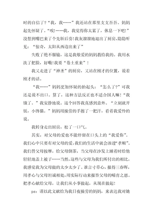 2024年感恩母亲节主题作文祝妈妈母亲节快乐优秀范文