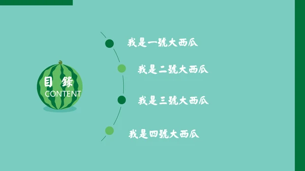 动态卡通大西瓜通用PPT动画模板