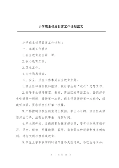 小学班主任周日常工作计划范文.docx