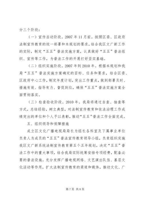 文广局五五普法规划.docx