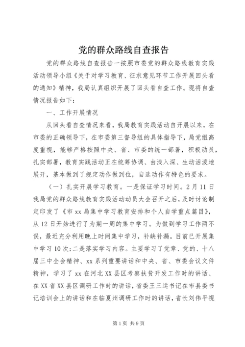 党的群众路线自查报告.docx