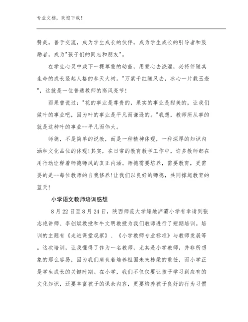 2024小学语文教师培训感想优选范文29篇文档选编.docx