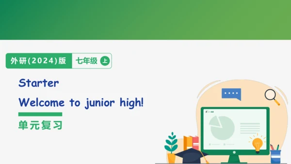 【学霸提优】Starter Welcome to junior high!  单元复习课件 外研版（