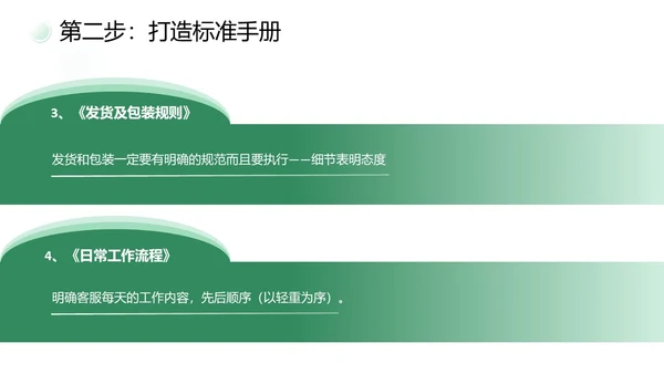 绿色简约商务打造金牌客服团队汇报述职PPT模板客服培训