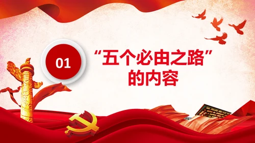 党支部学习五个必由之路解读党课PPT模板