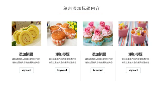 创意精美蛋糕点心甜点ppt动态模板