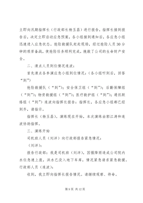 防汛应急演练实施方案 (4).docx