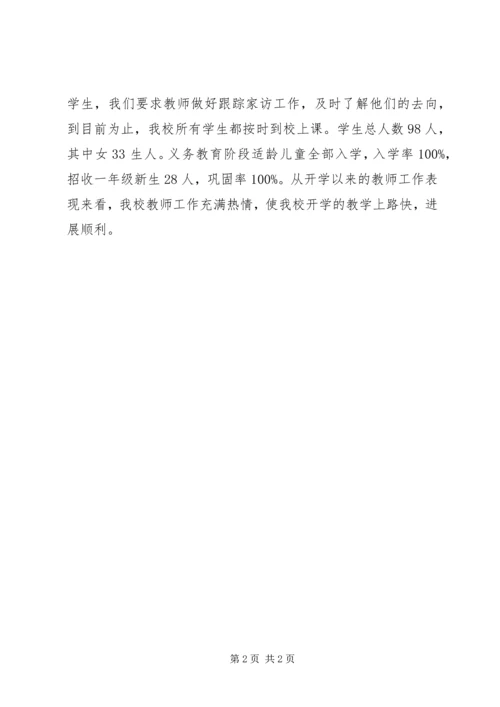 小学迎开学工作检查汇报材料.docx