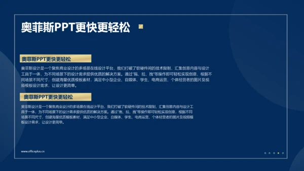 商务风蓝金总结汇报