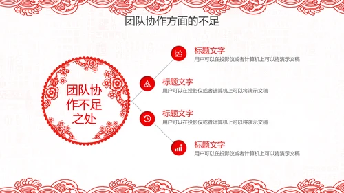 2019猪年新年春节喜庆红色剪纸PPT