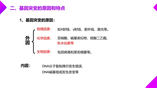 基因突变和基因重组初高中生物PPT课件