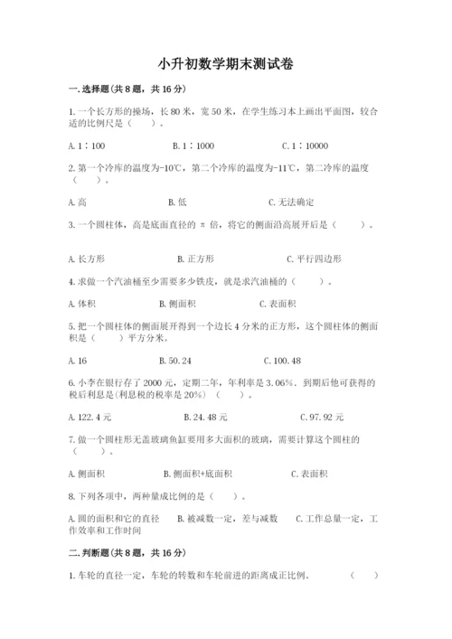 小升初数学期末测试卷附答案ab卷.docx