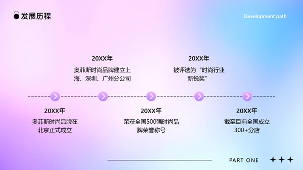 蓝紫色创意时尚渐变风品牌宣传推广