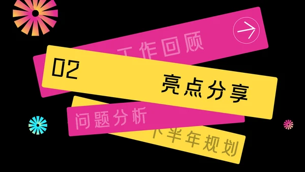 几何简约年中述职PPT模板
