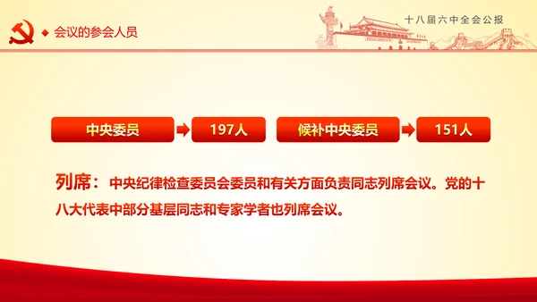 学习十八届六中全会精神ppt模板公报解读