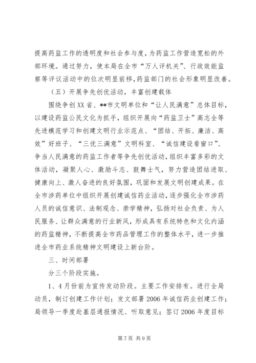 市药监局年度文明创建工作计划.docx