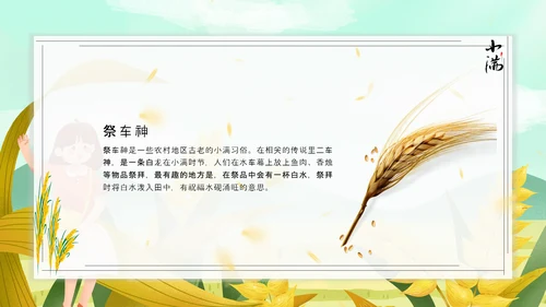 食粮丰收麦穗小满PPT模板