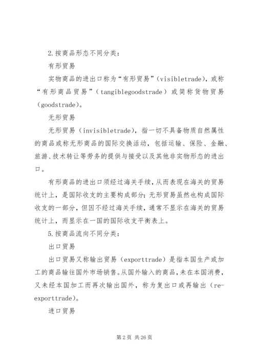 学习国际贸易的感想和认知.docx