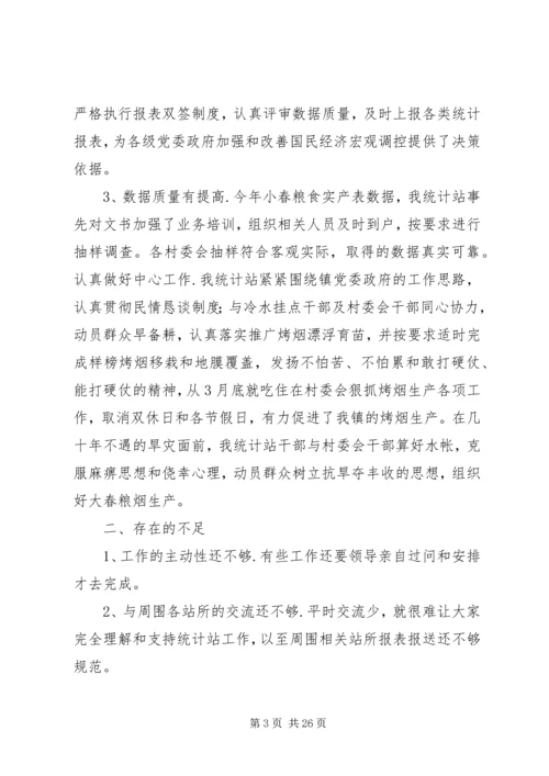 统计站XX上半年工作总结及下半年工作计划 (2).docx