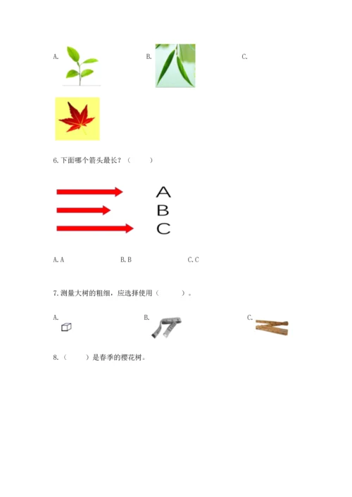 教科版一年级上册科学期末测试卷及参考答案（达标题）.docx